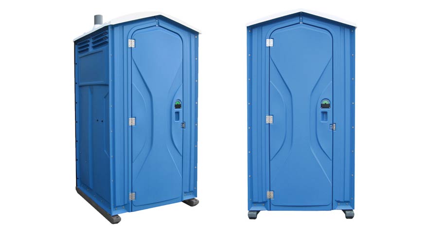 Long-term porta potty units on site in Youngstown, Ohio